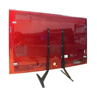 EDGE WALL 電視立架 托架 安裝架 相容三星 LG 中小企業 VESA 800 x 400 mm, TS-11, 十字 原木色 簡約款