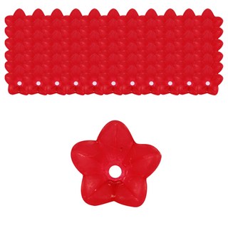 가드 반투명플라워 DIY 비즈 재료, 레드, 1개