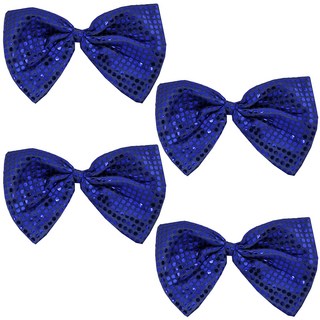 PARTYSHOW 亮片蝴蝶領結 大, 藍色, 4個