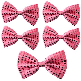 PARTYSHOW 亮片蝴蝶領結, 粉紅色, 5個