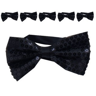 PARTYSHOW 奢華雙面蝴蝶領結, 黑色, 6個