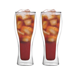 雙層玻璃啤酒杯 480ml, 單色, 2個