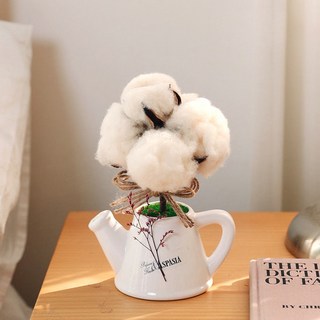 ASPASIA 雲朵棉花造型樹乾燥花, 混合顏色, 1個