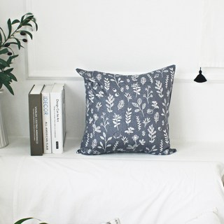 ECONY HOUSE 植物印花靠枕, 灰色的