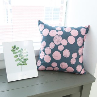 ECONY HOUSE 圓點印花靠枕, 粉色