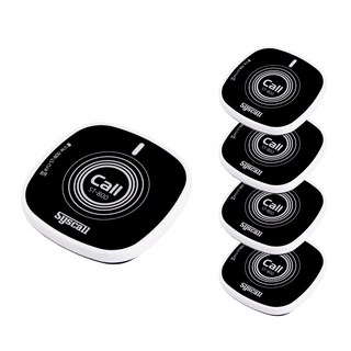 Syscall 纖薄方形呼叫鈴 ST-800, 5個, 黑色 + 白色