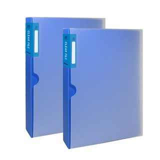 Dream 60頁透明文件夾, 藍色, 2個