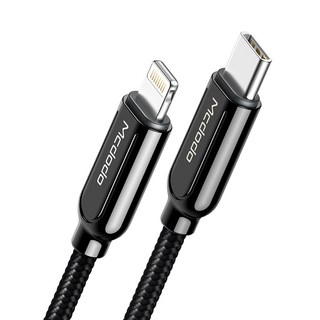 Mcdodo 麥多多 S 系列 Type-C to Lightning PD 高速充電線 1.2m, 黑色, 1個