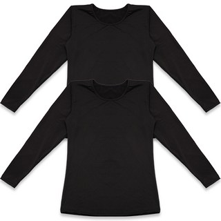 글램공감 여성용 기모 긴팔 상의 발열 내의 2p