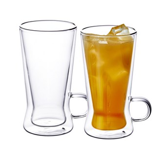OSLO 雙層玻璃把手杯 280ml, 單色, 2個