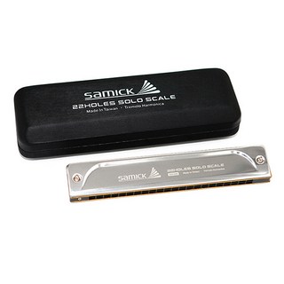 samick 三益樂器 顫音22孔口琴 STH-22L, 1個, 銀色 + 黑色