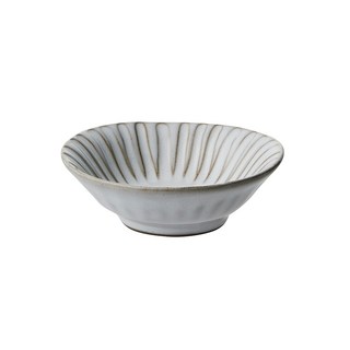 VBCCASA Fondaco 條紋中型邊菜碗, 1個, 白色