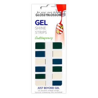 GLOSSYBLOSSOM 凝膠亮澤貼片 現代風美甲貼 時尚法式, 混合顏色, 1個