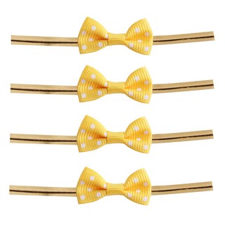 도트 리본 포장 타이, 옐로, 50개