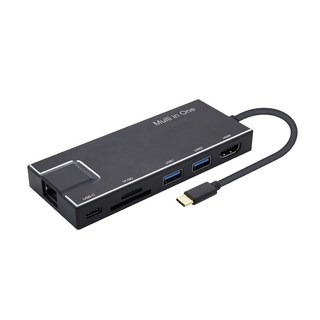 Coms USB 3.1 Type-C 多功能轉換器 7合1 網路孔 4K HDMI 集線器 讀卡機 PD FW764, 混合顏色