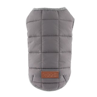 Dog-i 方形絎縫寵物背心, 灰色