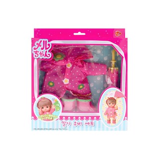 韓國 B&C Mell-chan 咪露草莓雨衣娃娃配件組, 混合顏色, 1個