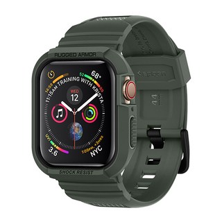 Spigen Apple Watch Rugged Armor Pro 錶帶一體式保護殼, 軍綠色, 1個