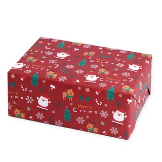 Aienpi 聖誕老人圖案包裝紙, 紅色的, 12件