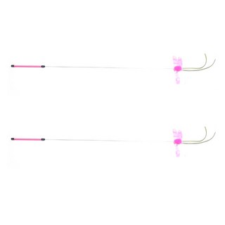 힐링타임 밍크잠자리 롱롱스틱 고양이 낚싯대 NH-0245, 랜덤 발송, 2개