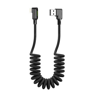 Mcdodo 麥多多 90 度線圈 8 pinLightning快充線 1.8m, 黑色的, 1個