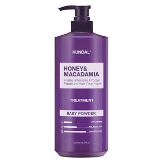 KUNDAL 昆黛爾 蜂蜜澳洲堅果保濕護髮乳 嬰兒爽身粉香, 1.058L, 1瓶