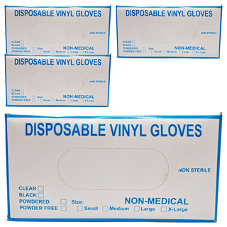 FANCY LIFE 一次性PVC手套 L 透明, 50雙, 4盒