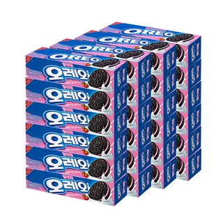 오레오 초콜릿 샌드위치 쿠키 딸기크림, 100g, 24개