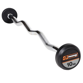 PROESCE 固定彎舉槓, 黑色, 10kg, 1個