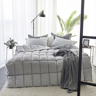 shez Home Theday黑色滾邊高密度纖維棉被寢具組