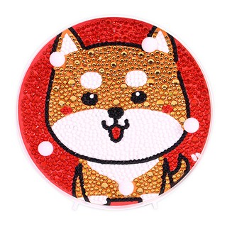 ZEZENEW LED寶石十字繡小夜燈, 07 可愛小狗, 1個