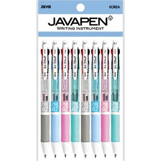 자바펜 제트3볼 다색펜 0.7mm, 하양, 하늘, 분홍, 민트, 2세트