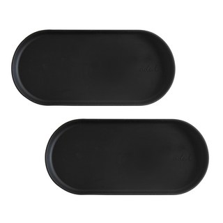 ade.l 矽膠托盤置物架, 黑色, 2入