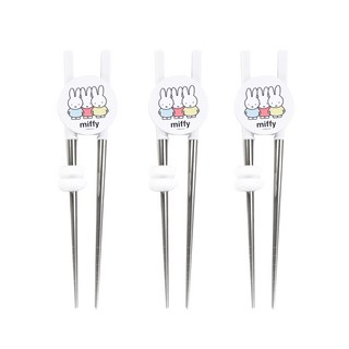 米飛兔不鏽鋼學習筷, 混色, 3雙