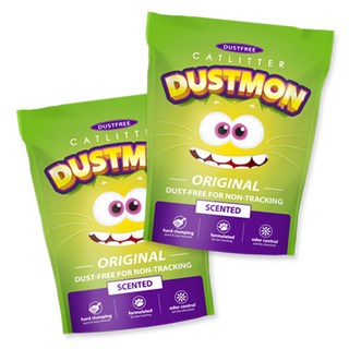 더스트몬 응고형 고양이 모래 벤토나이트 오리지널 유향, 7kg, 2개, 씬티드향