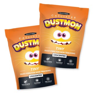 더스트몬 응고형 벤토나이트 타이니 고양이 모래, 7kg, 2개, 무향