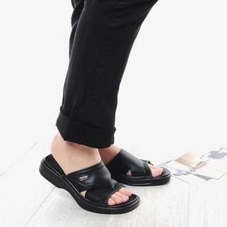 togo 男款厚底拖鞋, 黑色的, 280