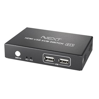 NEXT 2對1 USB HDMI KVM 無電源雙螢幕切換器, NEXT-7102KVM-4K, 1台