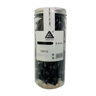 LAN BI TOU 可與他牌鋼筆相容 鋼筆墨水 100入, 黑色, 1個