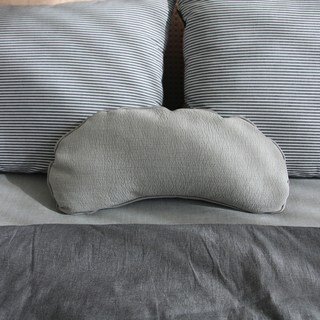 뽐에떼 충무 누비 반달 메밀 경추베개, 그레이, 1개