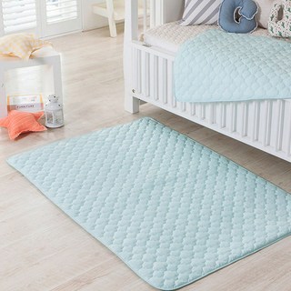 PRIELLE Diu孩童棉質防水墊, 薄荷綠, 1入