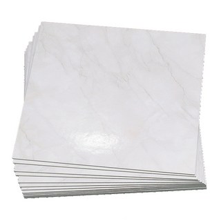 自黏式地板裝飾磚, 象牙白, 12個