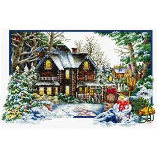 JoyJasu 11CT 十字繡印花套組 100302 winter comes, 1套, 混合色