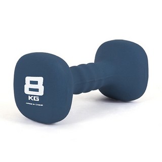韓國 iWANNA 氯丁橡膠方形彩色啞鈴 海洋藍, 8kg, 1個