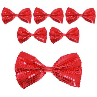 Livingda 奢華亮片領結, 紅色, 6個