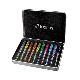 카린 데코 메탈 브러쉬 마카 세트, 10색, 1세트