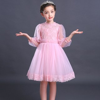 Noble Angel 女童蕾絲紗紗連身裙