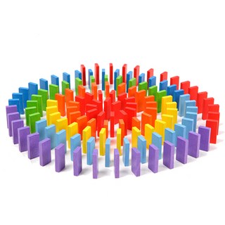 Todolibro 原木彩虹骨牌 350片, 混合顏色