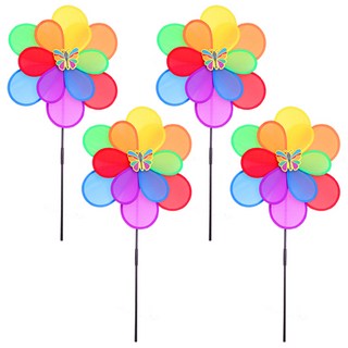 LivingDA 彩虹布風車, 混色, 4個