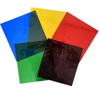 彩色玻璃紙5件組, 23 x 25 cm, 1套, 250個